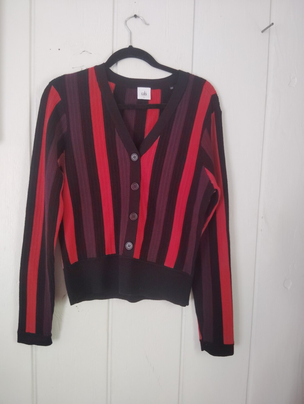 CAbi Royal Pullover Striped Sweater. Size L - Picture 4 of 7